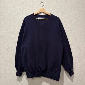 Russell Athletics Navy Blue Oversized Sweatshirt Crewneck USA Made Size XXL